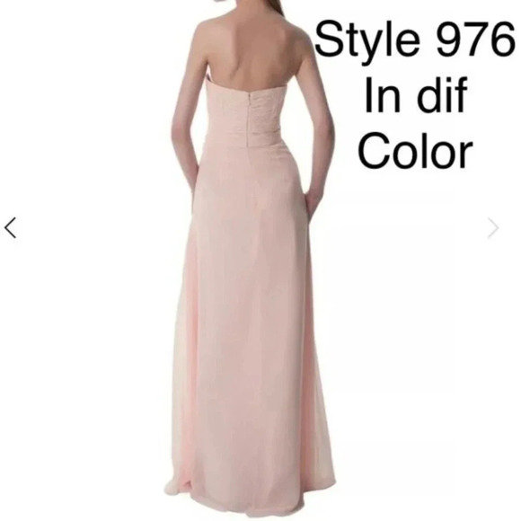 BILL LEVKOFF Style 976 Chiffon Strapless Latte - Picture 8 of 15